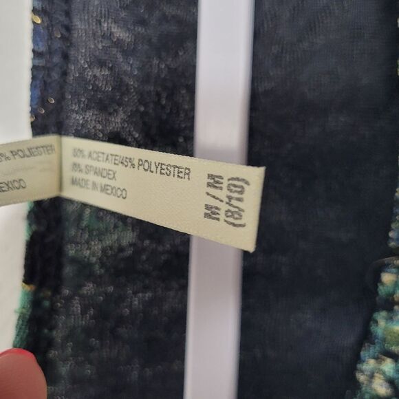 Vintage y2k 90s blue green grunge fairy whimsigoth witchy stretch too medium - Picture 4 of 6